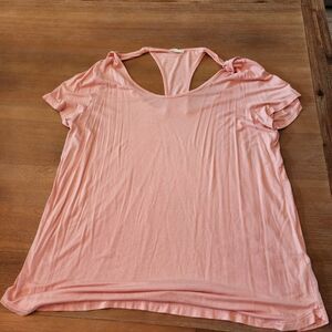 BE stage Pink Coral 1X Short Sleeve Top NEW